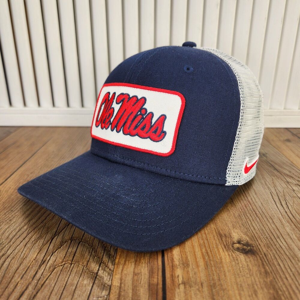 Ole Miss Rebels Nike Classic99 Trucker Hat Red White Blue College Snapback Cap